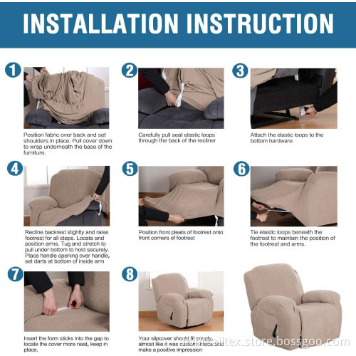 1 Seater Standard/ Oversized Power Lift Reclining Slipcover